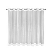 Firana na przelotkach z koronką NEL 350X145 biała