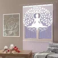 Firanka panel żakardowy frędzle Bohdi 100x165 cm biały 100 cm 165 cm