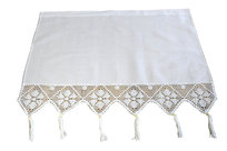 FIRANKA Z Koronką Biała Zazdrostka Bawełniana 75x100 Koronka Szydełkowa