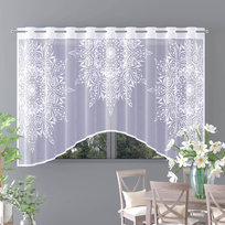 Firanka żakard biała gotowa na przelotkach Mandala 300x160cm H472