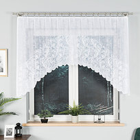 Firanka żakardowa konfekcjonowana, 120x250cm, kolor biały KINGA