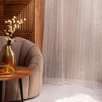 Firanka żakardowa na kołach B2 ESSENTIALS biała 140x250 cm  HOMLA