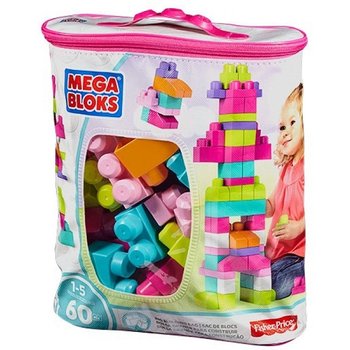 FISHER PRICE DCH54 CYP67 Mega Bloks Klocki w torbie 60 elementów 1-5 lat - Kartonowa