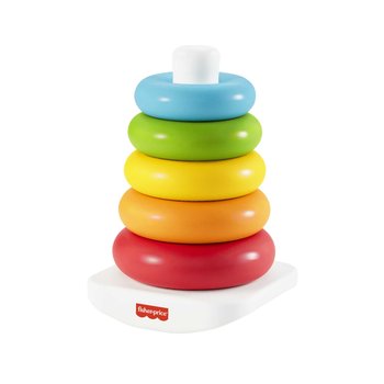 Fisher-Price Eko, Piramidka z kółek do układania, dla dzieci 6m+ GRF09 - Fisher Price