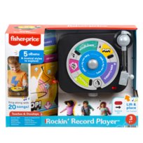 Fisher - Price Gramofon Malucha, Muzyczna edukacyjna interaktywna, dla dzieci 3+ JGX04