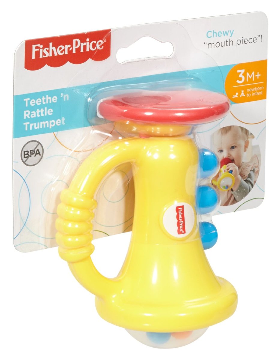 Fisher Price, gryzaczek - grzechotka Trąbka