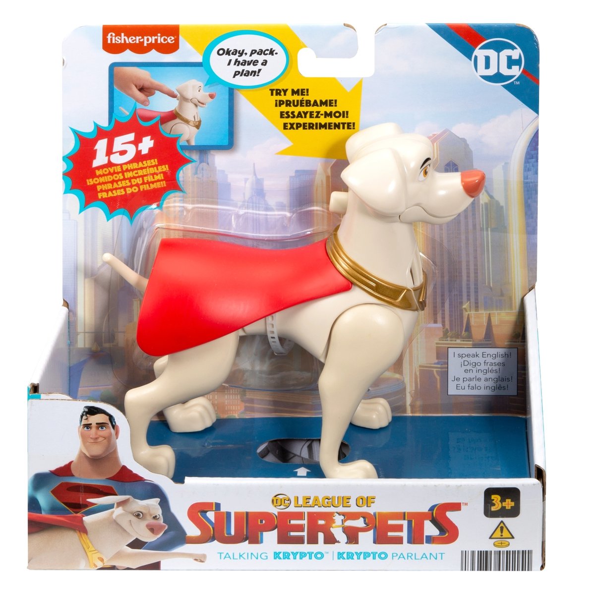 Zdjęcia - Figurka / zabawka transformująca Mattel Fisher Price League Super Pets Krypto 15cm sound 