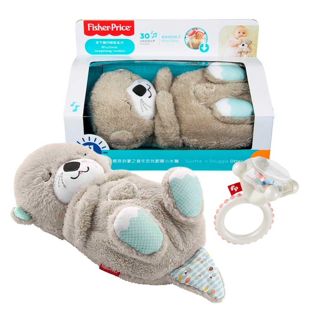 Fisher Price Wydra Usypianka - Przytulanka GHL41 + gryzak-grzechotka ...