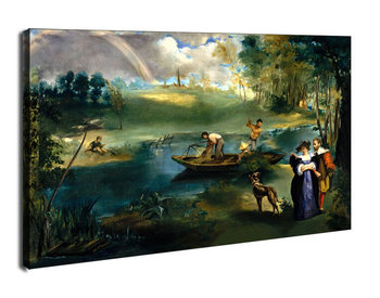 Fishing, Edouard Manet - obraz na płótnie 90x60 cm - Galeria Plakatu