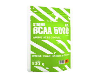 Fitness Authority, Suplement aminokwasowy, Xtreme BCAA 5000, 800 g, pomarańczowy - Fitness Authority