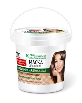 Fitocosmetics, Przepisy Ludowe, maska do włosów drożdżowa nadająca objętość, 155 ml - Fitocosmetics