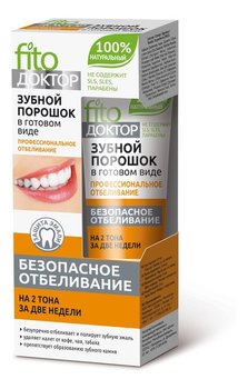 Fitokosmetik, proszek do zębów profesjonalne wybielanie w gotowej formie, 45 ml - Fitokosmetik