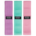 Fitsy, Zestaw Materiałowych Gum, Do Ćwiczeń, Różnokolorowe, 3 Szt. - FITSY