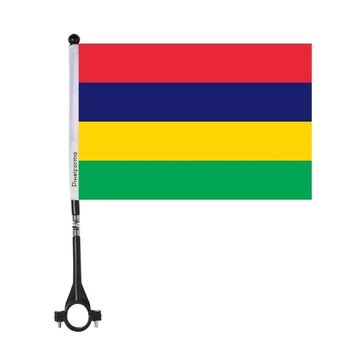 Flaga rowerowa Mauritiusa z poliestru 5 sztuk 14x21cm - Inny producent (majster PL)