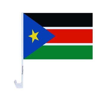 Flaga samochodowa Sudanu Południowego z poliestru 14x21cm 10 sztuk - Inny producent (majster PL)