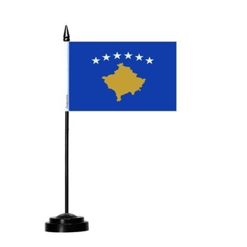 Flaga stołowa Kosowa 14x21 cm, wykonana z poliestru - Inny producent (majster PL)