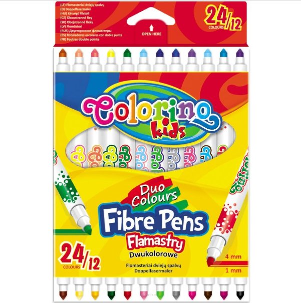 Flamastry dwukolorowe Colorino Kids 12=24 kol - Colorino | Sklep EMPIK.COM