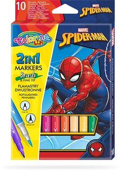 Flamastry dwustronne, Colorino Kids, Spiderman, 10 kolorów - Colorino