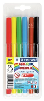 Flamastry, Rainbow, 6 kolorów - CENTROPEN
