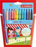 Flamastry Stabilo Power Niezasychające 12 Kolorów - Stabilo