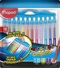 Flamastry zintegrowane ze skuwką Coloppeps LongLife Maped, 12 kolorów - Maped
