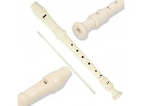 Flet Plastikowy Prosty Instrument Do Nauki Szkolny Prosty + Czyścik