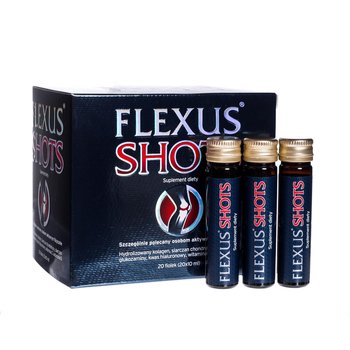 Flexus Shots Płyn Doustny 20 Fiolek 10ml Wzmacnia Kości Stawy Chrząstki - Valentis