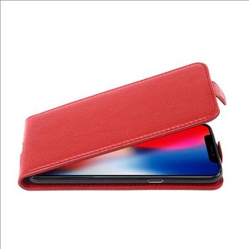 Flip Case Do Apple iPhone X / XS Pokrowiec w PIEKŁA CZERWIEŃ Obudowa Etui Case Cover Ochronny Cadorabo - Cadorabo