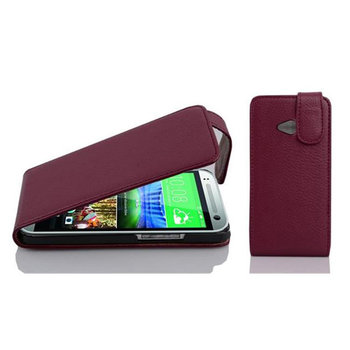Flip Case Do HTC ONE M8 MINI Pokrowiec w BORDEAUX FIOLETOWY Obudowa Etui Case Cover Ochronny Cadorabo - Cadorabo