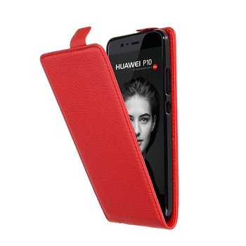 Flip Case Do Huawei P10 Pokrowiec w PIEKŁA CZERWIEŃ Obudowa Etui Case Cover Ochronny Cadorabo - Cadorabo