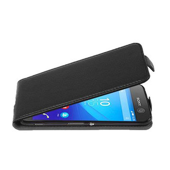 Flip Case Do Sony Xperia M5 Pokrowiec w CZARNY OXID Obudowa Etui Case Cover Ochronny Cadorabo - Cadorabo
