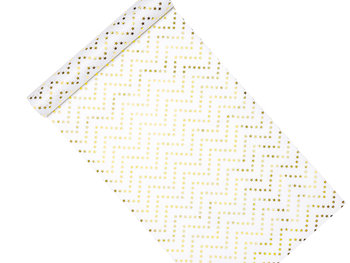 Flizelina dekoracyjna - Gwiazdki, złoty, 0,36x9 m - PartyDeco
