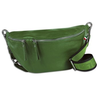 Florence damska torba na pasek z prawdziwej skóry bardzo duża zielona torba młodzieżowa OTF821G - Florence