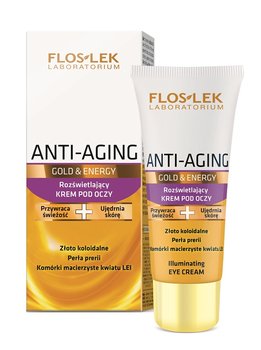 Floslek, Anti-Aging, Gold & Energy, rozświetlający krem pod oczy, 30 ml - FLOS-LEK