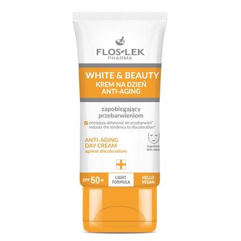 Floslek, White & Beauty, krem na dzień anti-aging zapobiegający przebarwieniom SPF50+, 30ml - Floslek