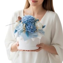 Flower Box Bukiet świeczki sojowe wieczne kwiaty dla kobiety żony dziewczyn