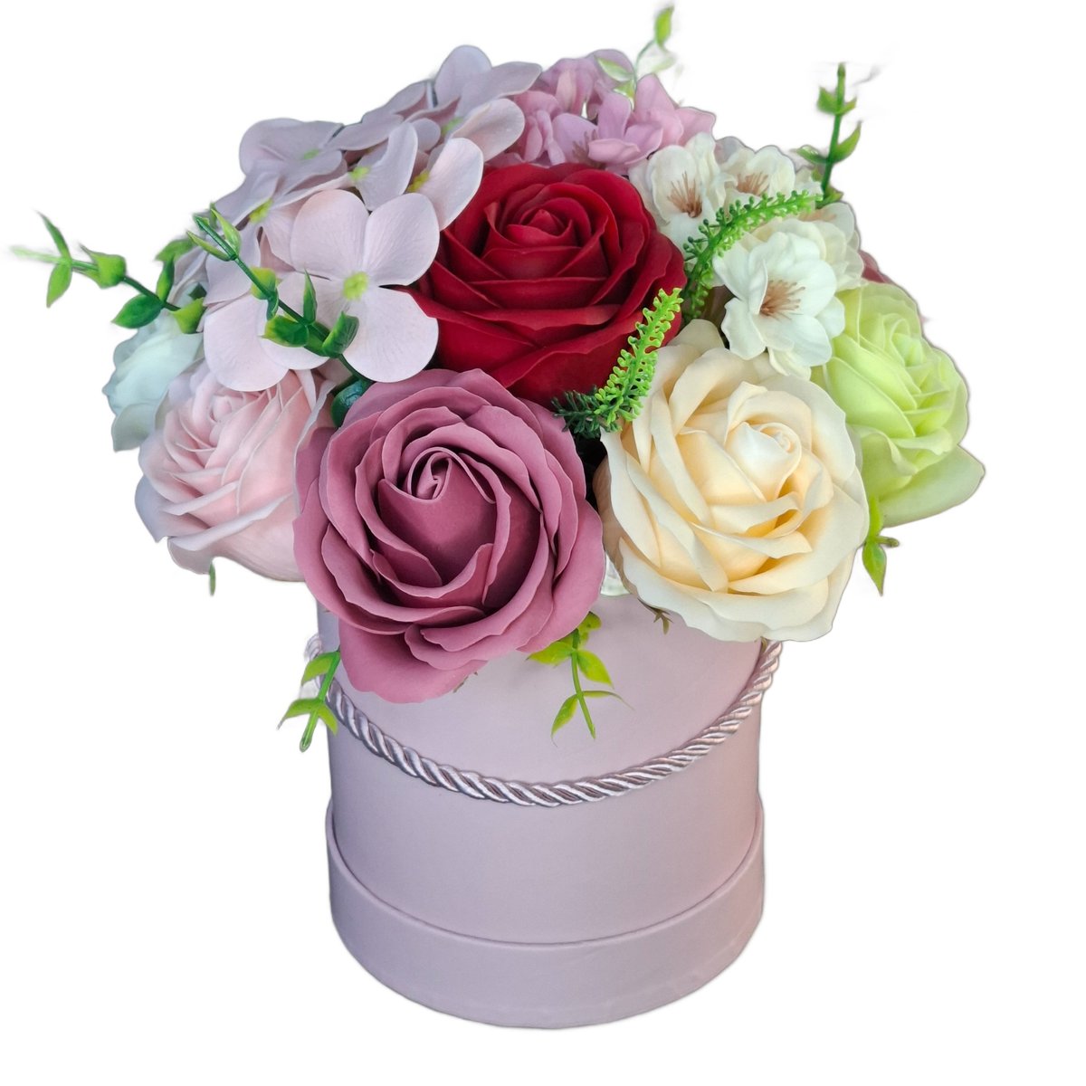 Flower Box Wieczny Bukiet Kwiaty Mydlane Prezent Zakończenie Roku Róże