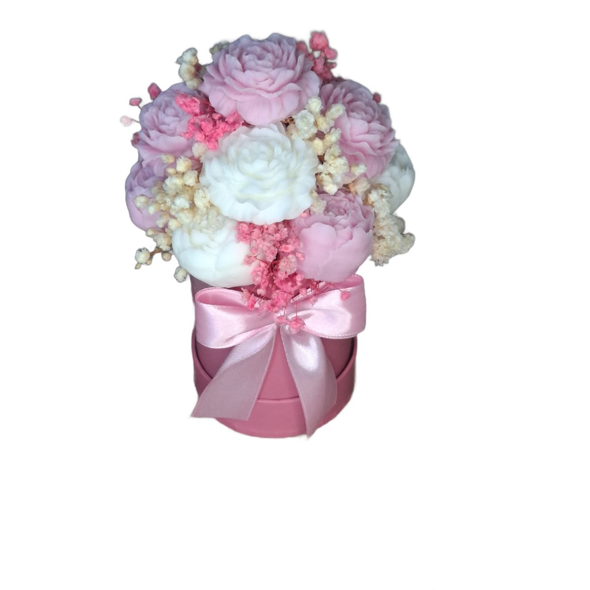 Flower Wax Box Wieczny Bukiet Kwiaty Woskowe Prezent Piwonie Urodziny