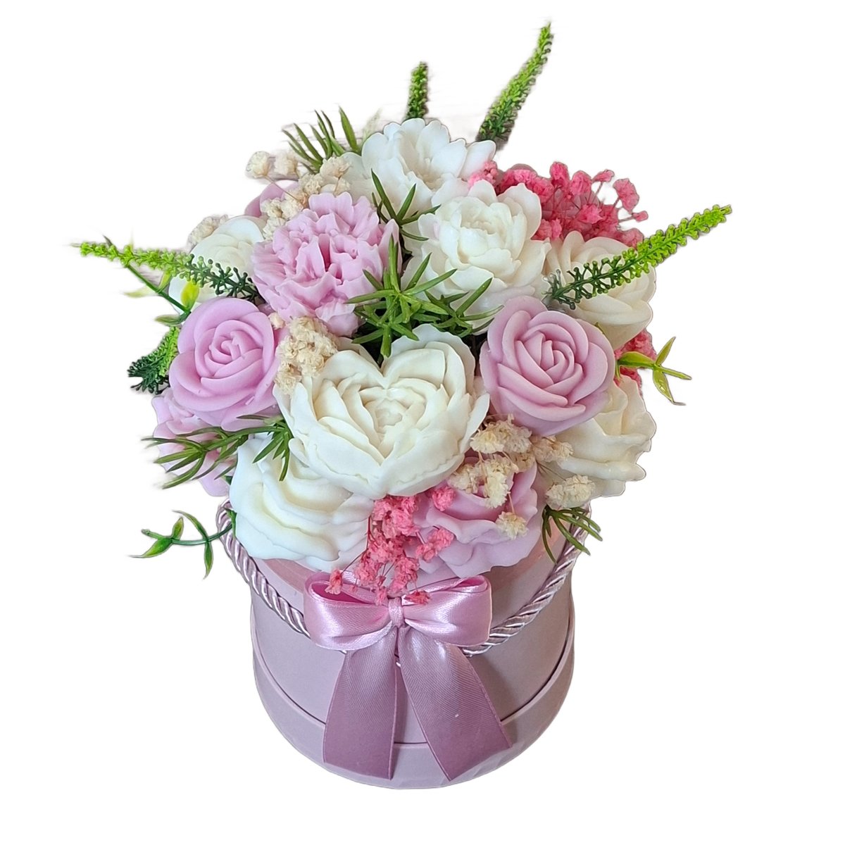 Flower Wax Box Wieczny Bukiet Kwiaty z Wosku Sojowego Prezent Urodziny