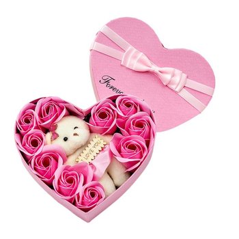 Flowerbox Mydlane Róże Mydełka Miś Prezent Na Dzień Matki Dla Dziewczyny - You&You
