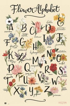 Flowers Alphabet - plakat - Grupo Erik