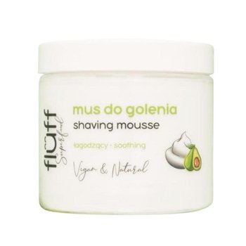 Fluff, Mus do golenia z awokado i niacynamidem, 200 ml - Fluff