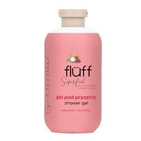 Fluff, Żel pod prysznic odżywczy, kokos i malina, 500ml