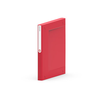 Folder na dokumenty, zamykany MOXOM NewBinder 25 mm, czerwony, bez mechanizmu, A4 - Orplast