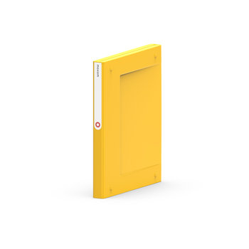 Folder na dokumenty, zamykany MOXOM NewBinder 25 mm, żółty, bez mechanizmu, A4 - Orplast