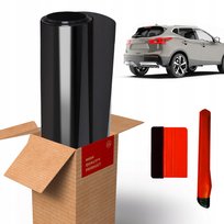 Folia Do Przyciemniania Szyb 300 x75CM Samochodowa Czarna 85% Ochrona UV