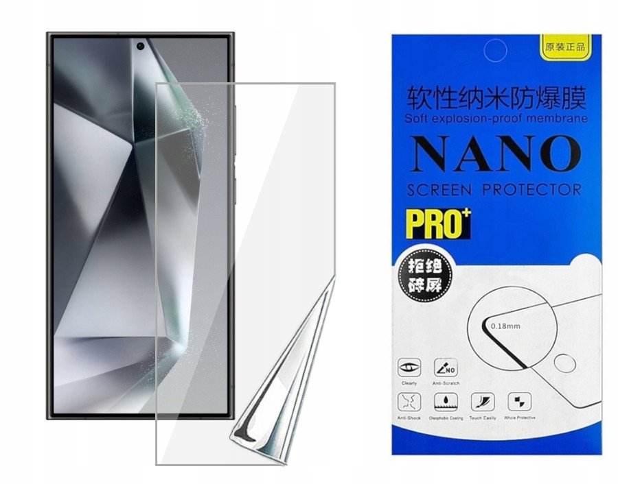 Folia HYDROŻELOWA FLEX NA CAŁY EKRAN TELEFONU do Samsung S24 Ultra ...