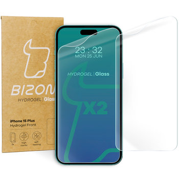 Folia hydrożelowa na ekran Bizon Glass Hydrogel Front do iPhone 15 Plus, 2 sztuki - Bizon
