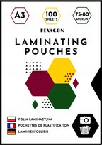 Folia laminacyjna A3 75-80mic do laminowania 100szt Hexagon