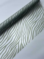 Folia matowa ze wzorem ZEBRA, Przezroczysty + mięta imbirowa